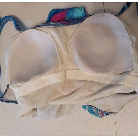 Gottex Women’s One Piece Swimsuit Sz 8 Colorful Floral Padded Bathing Suit Boho - Picture 5 of 9